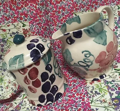 Emma Bridgewater Vintage Vine 1/2 Pint Milk Cream Jug Rare And Lidded Sugar Pot • $95