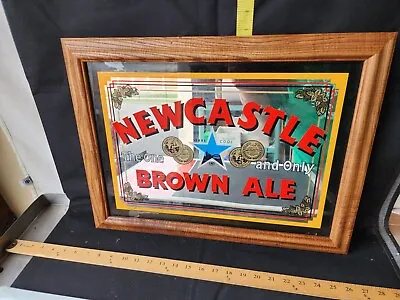 Vintage Newcastle Beer Mirror Sign Advertising For Bar Pub Man Cave  • $120