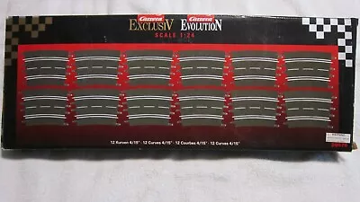 Carrera Evolution 1/24 Slot Car  12 Piece Curve 15 Degree Extension Set #20578 • $85