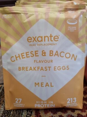 £19.95 • Buy 16 X EXANTE MEAL REPLACEMENT CHEESE & BACON BREAKFAST EGGS,,BB 01/2024,FREE POST