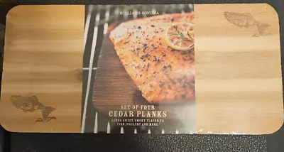 Williams-sonoma Set Of Four Cedar Planks For Smoking Fish Poultry And Veggies • $13