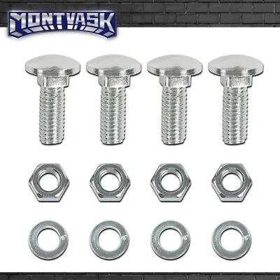 4pcs 7/16-14x1-1/4  Stainless Round Head Front Rear Bumper Bolts Fit For Ford  • $8.43