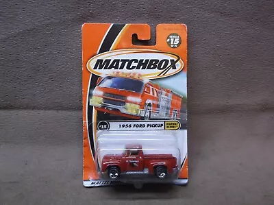 Matchbox Red 2001 #15 1956 56 Ford Pickup F-100 Timmerman Shop Truck • $5