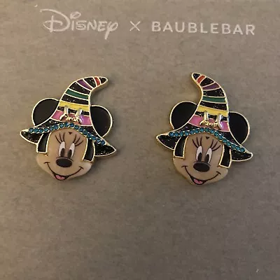 Baublebar X Disney Witchy Minnie Mouse Stud Drop Earrings Crystal Accents NIB • $21.50