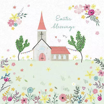 Easter 5 Card Pack - Floral Church • £5.49