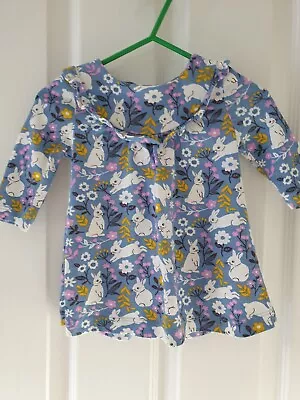 Baby Boden  Girls Rabbit Print Dress Age 0-3 Months • £3