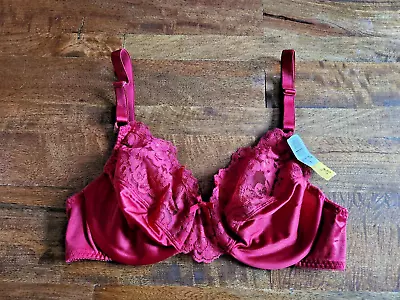 Vintage NWT Vassarette Bra 75-152 Second Skin Satin & Lace Full Coverage Sz 34C • $34.99