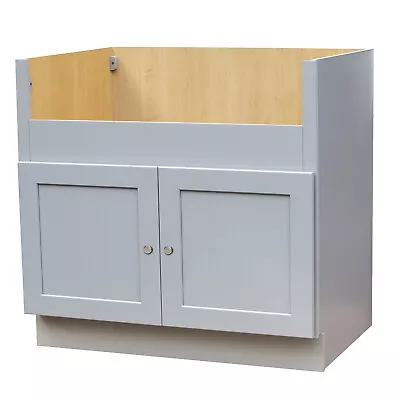 36  Gray Shaker Farm Sink Kitchen Base Cabinet  • $399