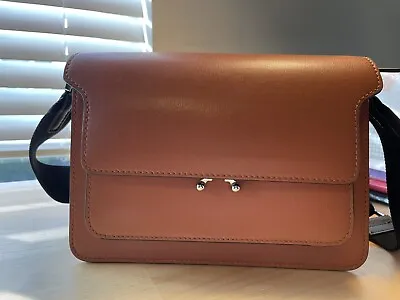 Marni Trunk Crossbody Bag Medium Brown • $450