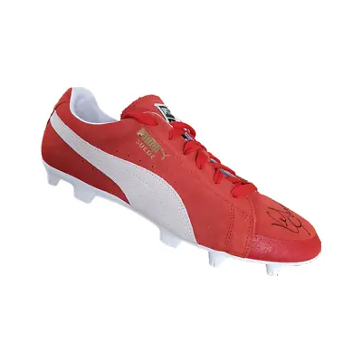 Kenny Dalglish Hand Signed RED/WHITE Suede Puma Football Boot • £149