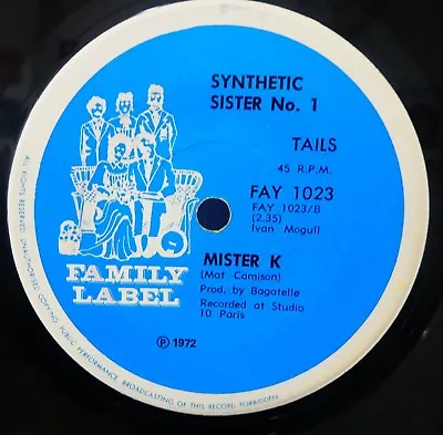 $19.95 • Buy MISTER K 45 Synthetic Sister No 1  FUNK MOOG SYNTHESIZER Krautrock 7