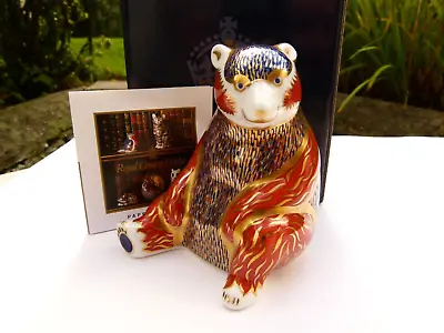 £75 • Buy Royal Crown Derby Paperweight - HONEY BEAR - Gold Stopper - Boxed
