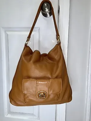 Michael Kors Purse Hobo Handbag Shoulder Bag Saddle Tan Leather Super Soft RARE • $74.95