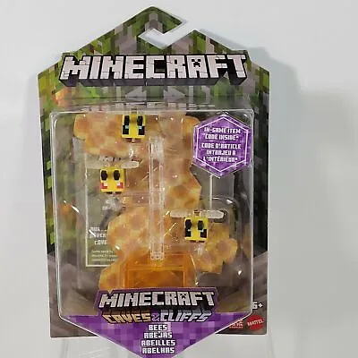 Minecraft Cliffs & Caves 2.5” Bees Action Figure In Game Code Mattel Bee Caves • $18.69