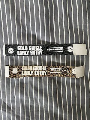 Lady Gaga Chromatica Ball Gold Circle Early Entry London 2022 Wristband - New • £12