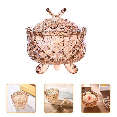 Glass Cookie Jar Loose Tea Leaf Jar Crystal Candy Dish Candy Buffet Display • £16.98