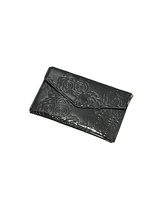 Black Hard Shell Clutch Wallet Organizer Evening Bag Handbag • $4