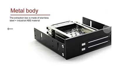 Dual Bay 2.5inch SATA Hard Drive HDD SSD Trayless Caddy Internal Mobile Rack • £25