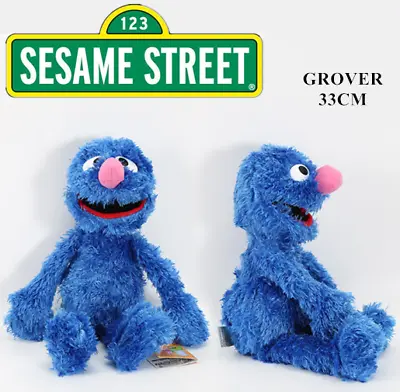 33cm Grover Sesame Street Muppet Soft Stuffed Plush Doll Kid Child Baby Play Toy • $28.45