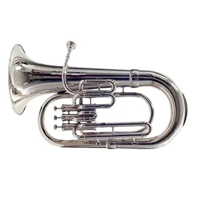 Euphonium New Brass Bb 3 Valve Nickel Plated With Hard Case+Mouthpiece By Zaima • $425