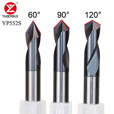 Chamfer Spot Drill Carbide Stub Center Bit Point Angle 60 90 120 Degree 1-12mm • $9.24