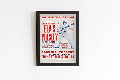 Elvis Presley In Florida Vintage Concert Poster - 20  X 30  Inches (Framed) • $110