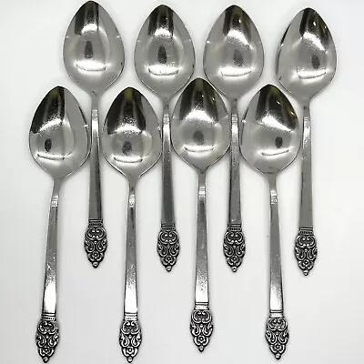 Lot Of 8 Oneida Community Vinland Oval Place Table Spoons Stainless Steel • $34.98