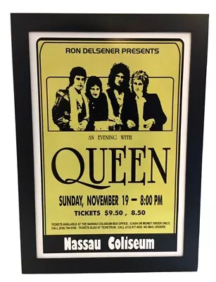 $55 • Buy Queen Nassau Coliseum Framed Concert Poster