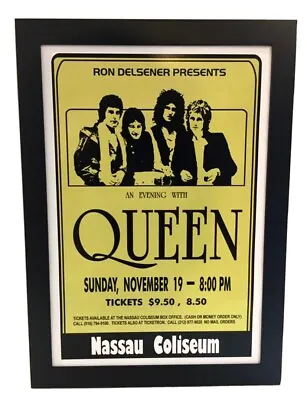 Queen Nassau Coliseum Framed Concert Poster • $55