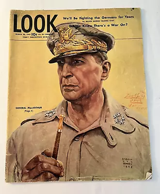 LOOK MAGAZINE - MARCH 20 1945 - GENERAL DOUGLAS MacARTHUR SAM SNEAD • $6