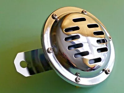 £15 • Buy MOTORCYCLE HORN CLASSIC CHROME 6 VOLT 6V 100mm BSA TRIUMPH AJS NORTON