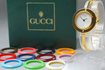 [Near MINT BOX] Gucci Change Bezel 11/12.2 11Colors Vintage Quartz Watch JAPAN • $389.99