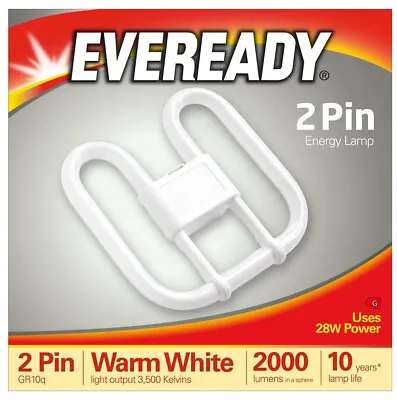 £42.04 • Buy Eveready CFL Energy Saving 2D Bulb, 2 / 4 Pin, 16W 28W 38W, White 3500K