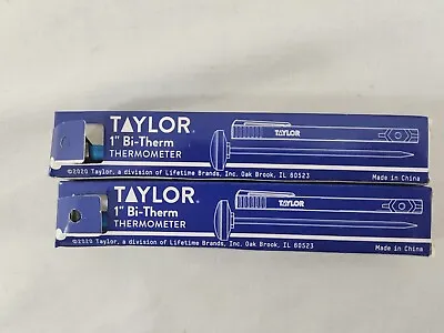 LOT OF 2 NEW Taylor T-6092N Dial Small Pocket Bi-Therm Thermometer 0 To 220 F WS • $17.99