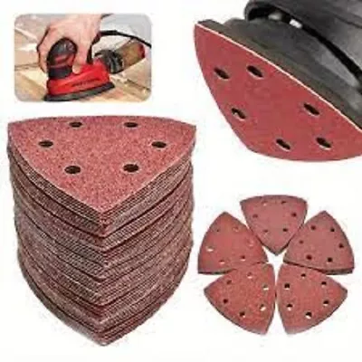 Sanding Sheet Hook & Loop Palm Sander Pad Triangle Detail Sandpaper 40-400 Grit • £2.65