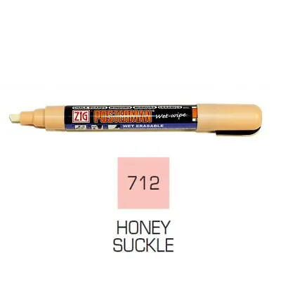 Zig Posterman 6mm Wet Wipe Liquid Chalkboard Pen Honeysuckle • £3.50