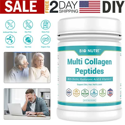 1.2LB Proteins Multi Collagen Peptides Powder With Hyaluronic Acid And Vitamin C • $19.99