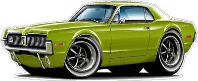 Wall Decal Compatible With 1968 Mercury Cougar 302 Cartoon Car Boys Room Garage • $25.99