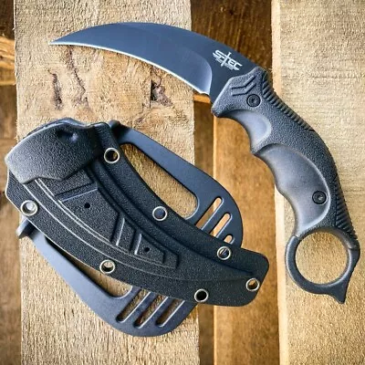 7.5  Military Tactical Hunting COMBAT Karambit FIXED BLADE KNIFE Survival EDC • $11.35