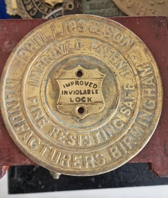 £28.99 • Buy Safe Plaque Safe Plate Escutcheon Phillips And Son 