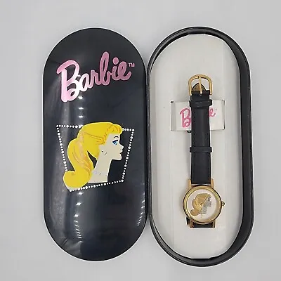 Vtg 1996 Nostalgic Gold Silhouette Barbie Women's Watch With Original Case New • $49.99