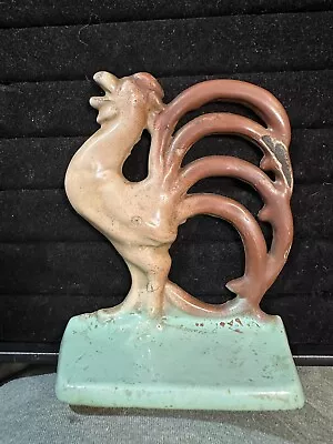 Vintage Cast Iron Farmhouse Rooster Doorstop￼ • $74.99