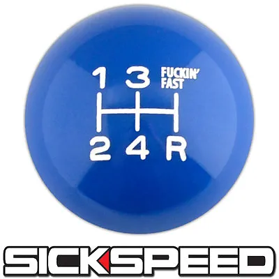 Blue/white Fing Fast Shift Knob 5 Speed Short Throw Shifter Lever 12x1.5 S04 • $25.88