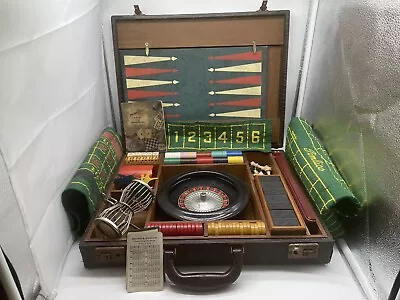 Vtg Metro Games Multi Game Set Chess Domi Backg Roule Cribb Horse Race Bakel HTF • $345