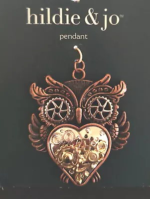 Hilde & Jo Steampunk Owl Pendant • $15