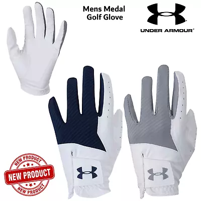 Under Armour Golf Gloves Medal All Weather Synthetic Mens Golf Gloves White New • £9.99