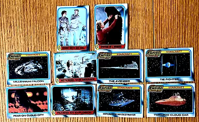 Star Wars The Empire Strikes Back  1980 Lot Of 10 Diff Sticker Cards Vader Leia • $9.99