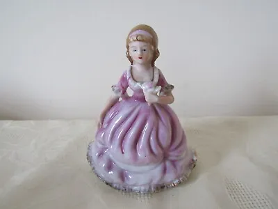 Vintage Retro China Pink Lady Figurine Figurine Ornament 14cm Tall • £9.98