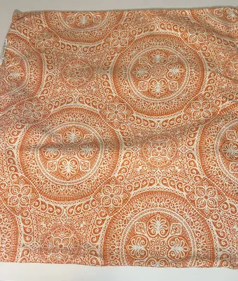 Two Light Orange Moroccan Print Pillow Covers 20x20 Zipper Side Machine Wash • $10