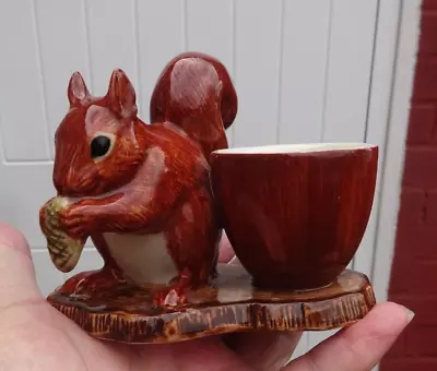 Quail Pottery Red Squirrel Egg Cup Hand Painted • £9.99